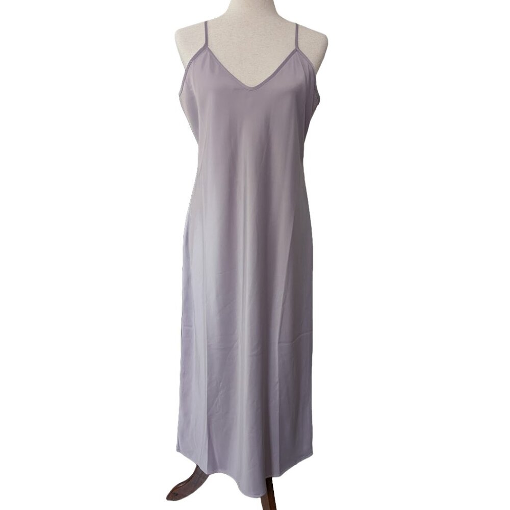 NWT Banana Republic Lavender V-neck Midi Length Slip Dress - Picture 2 of 13